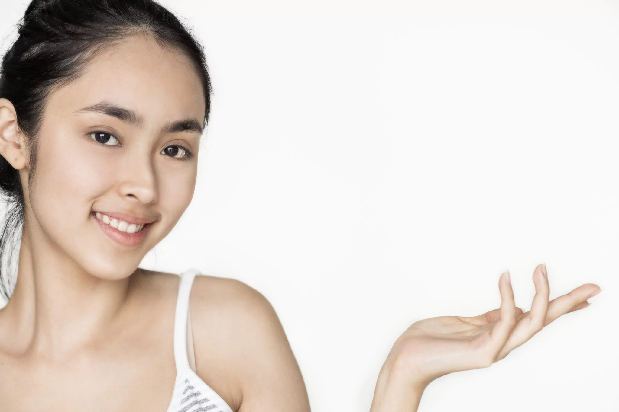 Young Asian Girl Portrait Isolated Skincare